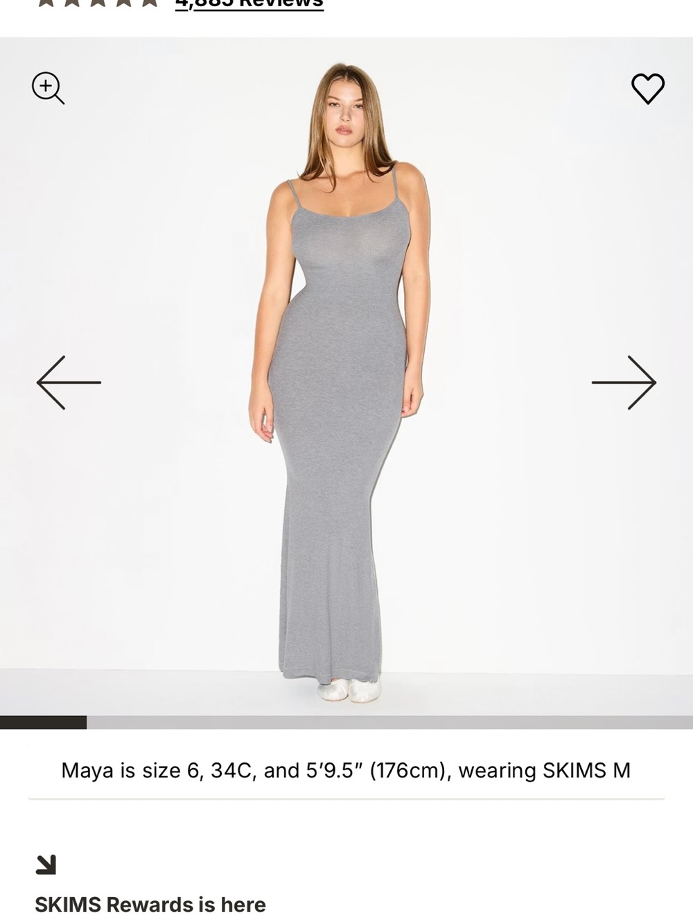 SKIMS Gray Maxi Slip Dress